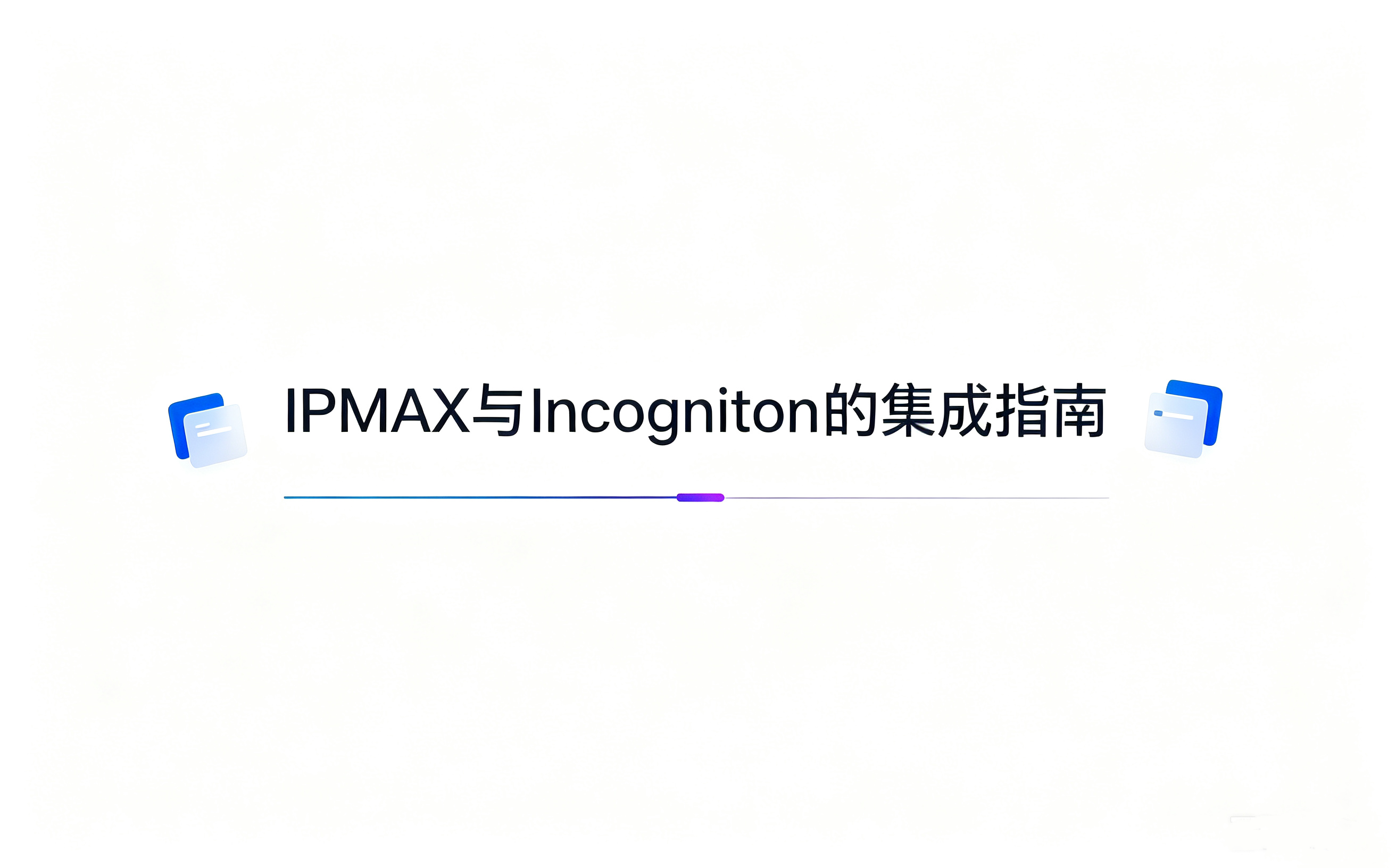 IPMAX与Incogniton的集成指南